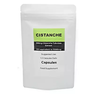 Cistanche Extract 550mg  20:1 Equivalent To 11000mg Capsules Vegan Caps • £48.99