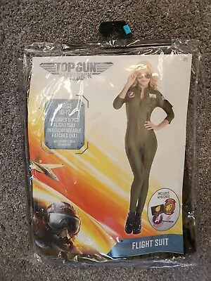 Top Gun Maverick Women Flight Suit Halloween Costume Large(12-14) • $49.99