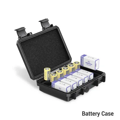 IP67 Waterproof CR123A CR16340 CR18350 CR2 9V Battery Case Storage Holder Box • £22.79