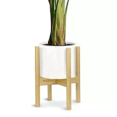 Adjustable Plant Stand Plant & Flower Pot Base Extendable Bamboo Stand | M&W • £13.99