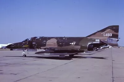 4796 Original Military Aircraft Slide F-4e Phantom 72-1483 10tes Usaf 1978 • $5.50