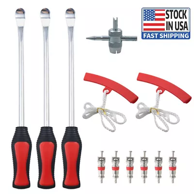 12PCS Motorcycle Spoon Tire Iron Kit Tire Change Lever Tool W/ Rim Protectors • $18.68