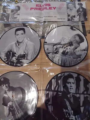 ELVIS PRESLEY Interview Picture Disc Collection 4 7  Limited Edition BAKPAK 1008 • £49.99