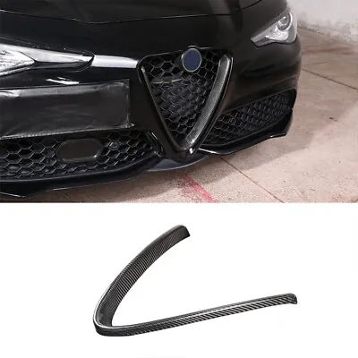 Fit For 2017-2021 Alfa Romeo Giulia Real Carbon Fiber V Shape Grille Cover Trim • $128.69