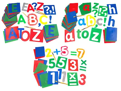 Large Alphabet Letter Stencils Cut Out Templates Upper Lower Case & Numbers 17cm • $10.09