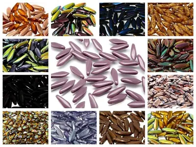 CHOOSE COLOR! 100pcs Dagger Beads 5x16mm Czech Glass • $15.21