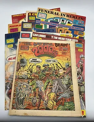 Lot Of 10 Vintage 2000AD AND TORNADO / JUDGE DREDD Comics 1987 • $29