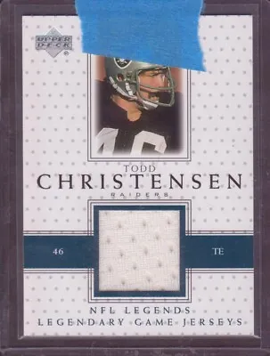 2000 UD Legends Game Used Jersey Todd Christiansen Raiders *OFFICAL NFL WORN* • $14.99