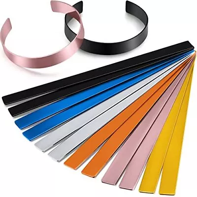 12 Pcs Anodized Aluminum Bracelet Blanks Metal Stamping Blanks Engraving • $13.22