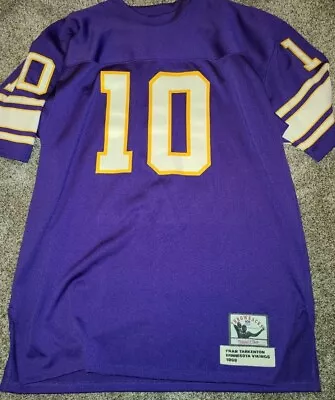 Fran Tarkenton 1975 Minnesota Vikings #10 Throwback Jersey Mitchell & Ness Sz 52 • $150