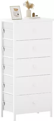 Tall White Dresser Narrow Dresser Small Chest Of Drawers Lingerie Chest Skinny D • $84.99