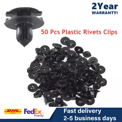 50x Plastic Car Rivets Fastener Fender Bumper Push Pin Clips For Nissan 8mm • $4.56