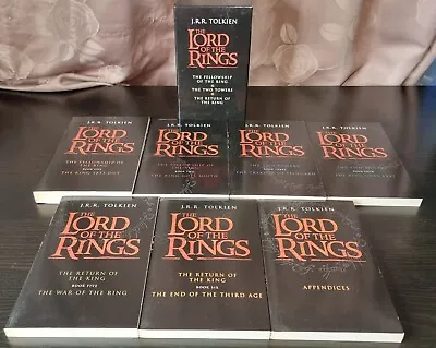 The Lord Of The Rings Trilogy J.R.R Tolkien 7 Paperback Boxset 2001 • £12.99