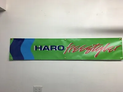 Old School Bmx Logo HARO Freestyler 1x6 Ft Banner Repro Mancave Vdc Gt • $35