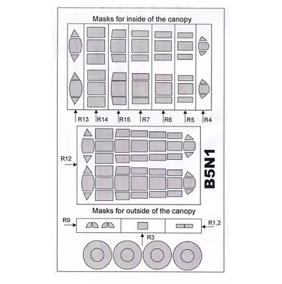 Montex 1/48 Nakajima B5N1 Kate Masking For Hasegawa Kits (outside-inside) • $6.40