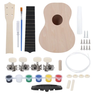 $38.30 • Buy Ukulele Kit 21in DIY Basswood Lightweight Painting Handcrafted Gift Children Sma