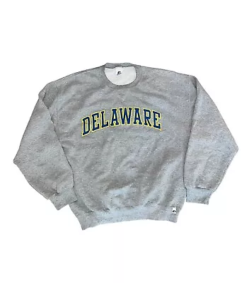 Vintage 90's University Of Delaware Collegiate Sweatshirt Russell Men's Large • $25