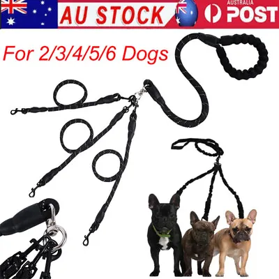 $14.89 • Buy 2/3/4/5/6 Way Couplers Pet Walking Running Dog Leash Lead Braided Nylon Rope