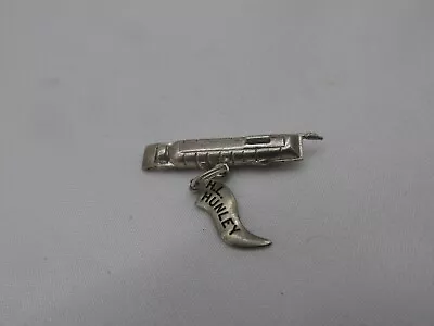 Vintage Sterling Vintage Style Charm For Charm Bracelet HL Hunley Submarine #612 • $10