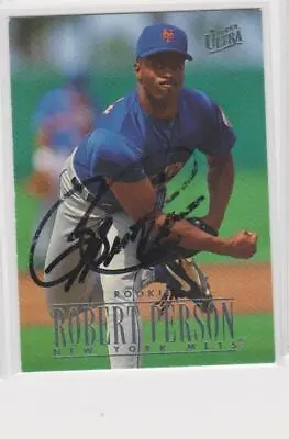 $3.99 • Buy Auction Robert Person New York Mets  Autographed Card Auto Not 100% Clear