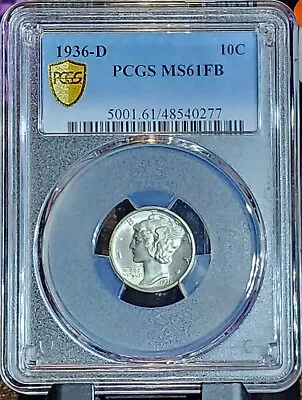 1936-D Mercury Dime PCGS MS61FB • $50