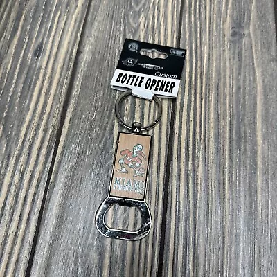 NWT Miami Hurricanes Bottle Opener Keychain Spirit Products NCAA • $17.99