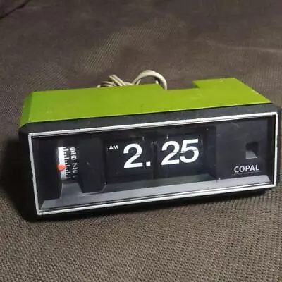 VINTAGE COPAL Green Flip Alarm Clock RP-207 Space Age Mid-century Showa JAPAN • $59.99