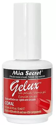 Mia Secret Gelux Nail Gel Polish CORAL Manicure Pedicure Soak-off Gel • $13.80