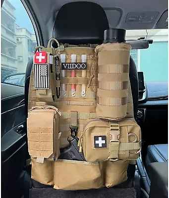 Molle Seat Back Organizer Tactical Seat Covers Tactical Car Seat Cover With Po • $77.98