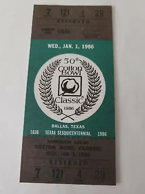 1986 Cotton Bowl Replica Ticket Stub Auburn Tigers Vs Texas A&M Aggies • $12.95