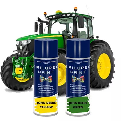 John Deere Green / Yellow Aerosol Spray Paint Direct Gloss Tractor Mower Wheels • £19.99