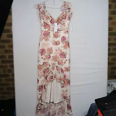 Forever New Womens Maxi Dress 8(AU) XS Floral Stacey Off Shoulder Ruffle RRP$169 • $99.99