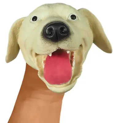 Stretchy Dog Hand Puppet - Dghp Soft Glove Puppy Head Pet Canine Cute Friend • £8.68