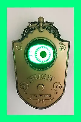 Halloween Prop Doorbell Spooky Eye Open/closes Eerie Moves Animated Voice Light1 • £24.99