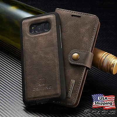 For Galaxy S21/S20 Ultra Note 20/10/8 Leather Removable Wallet Magnet Case Cover • $14.95