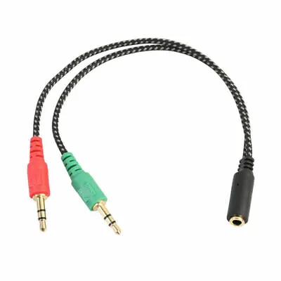 £1.32 • Buy Microphone Adapter Cable - Headset Splitter Cable For PC 3.5mm Headphones Jack