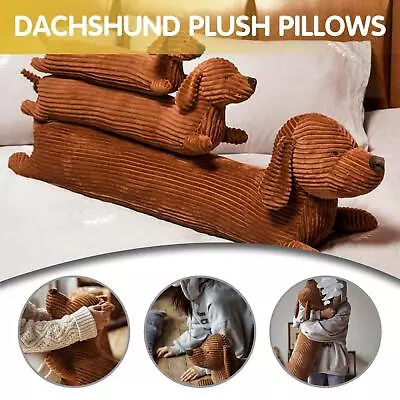 Dachshund Dog Plush Hug Pillow Throw Cushion Animals Hug Pillow For Sofa Chair • £12.11