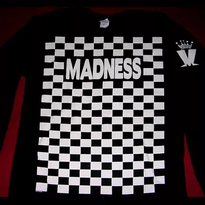 Madness - Size Large - Black Two Tone  Long Sleeve  T Shirt - Mint Ska Kix79 • £24.99