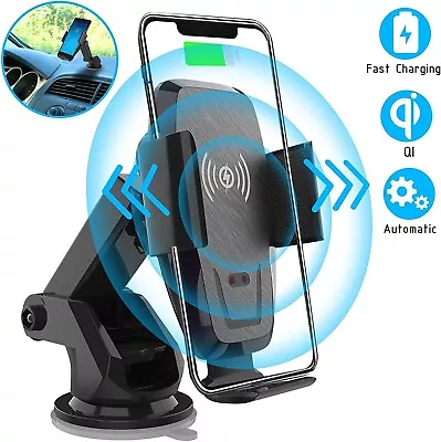 10W Auto Clamping Car Wireless Charger - Black • $6.99