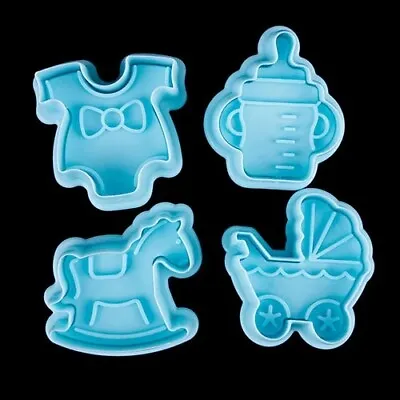 £3.47 • Buy 3D Baby Clothes Shower Biscuit Cookie Plunger Cutter Cake Decorating Baking Mold