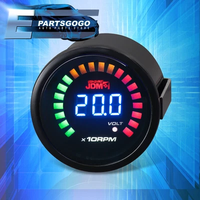 $23.99 • Buy For Civic Integra 2  52MM JDM RPM Tachometer Volt Digital LED Auto Gauge Meter