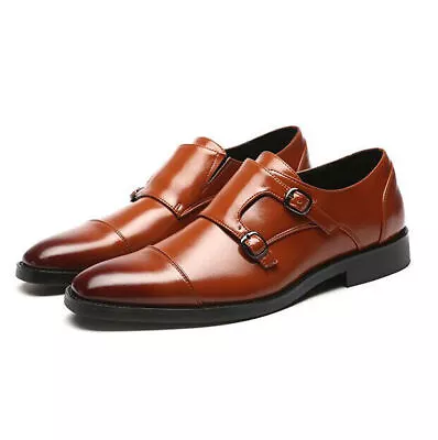 Mens Leather Shoes Formal Dress Business Party Prom Pointed Toe Oxfords Loafers • £23.99