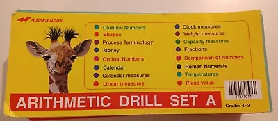 A Beka Arithmetic Drill Set A Math Flashcards Grades 1 & 2 Homeschool Abeka  • $14.99