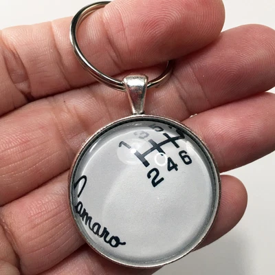 $12.95 • Buy Vintage Chevrolet Camaro Chevy 6 Speed Shifter Knob Image Reproduction Keychain