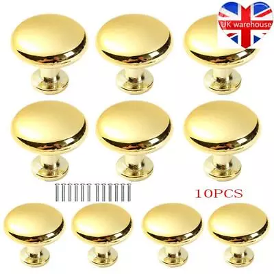 10Pcs Solid Door Knobs Cabinet Handles Cupboard Drawer Furniture Kitchen DIY UK • £7.13