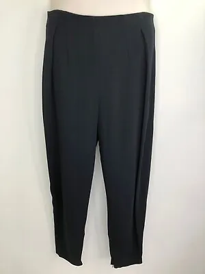 Sass & Bide The Seres Pants Size 12 Black Ankle Zips Pleat Front Tapered Leg  • $89