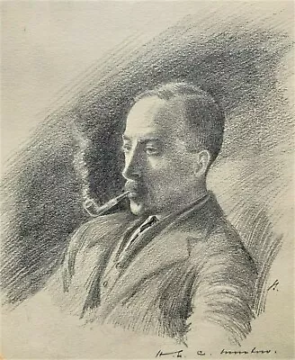 Exceptional 1900s Edwardian Preparatory Pencil Sketch Portrait Of A Smart Gent  • £165