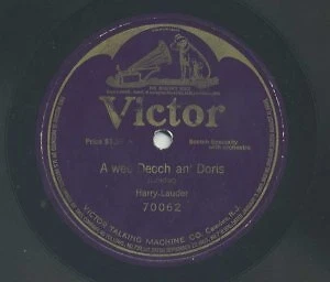 $6.50 • Buy A Wee Deoch An'  Doris By Harry Lauder   Victor 70062  1912  78 RPM