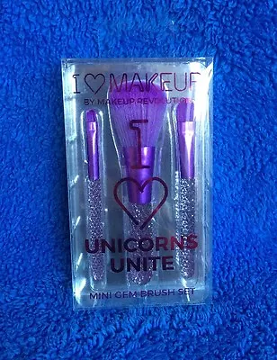 $25.95 • Buy Makeup Revolution Unicorns Unite Mini Gem Brush Set  - MELB STOCK