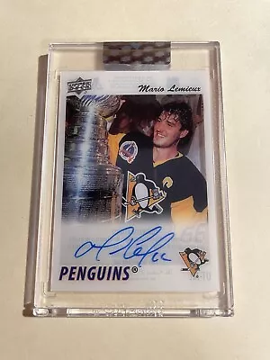 2022-2023 Upper Deck Clear Cut Mario Lemieux Tribute Auto With The Cup! • $725